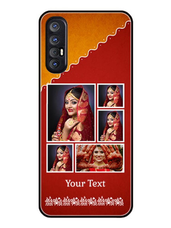 Custom Reno 3 Pro Personalized Glass Phone Case  - Wedding Pic Upload Design
