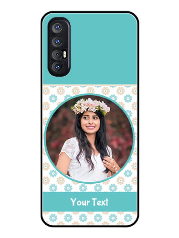 Custom Reno 3 Pro Custom Glass Mobile Case  - Beautiful Flowers Design