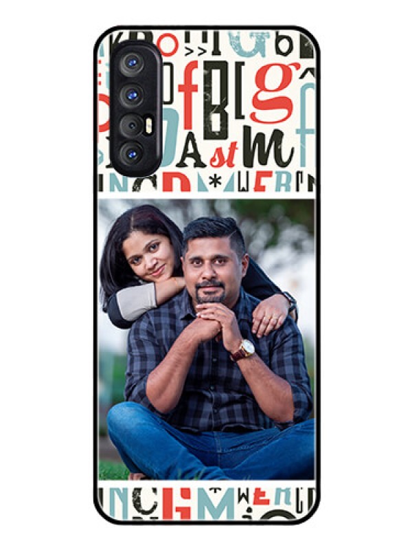 Custom Reno 3 Pro Personalized Glass Phone Case  - Alphabet Design