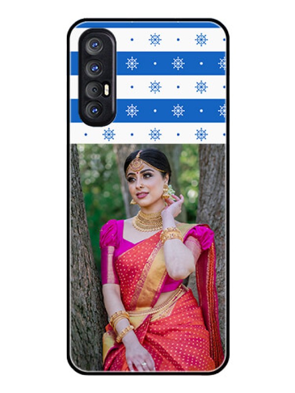 Custom Reno 3 Pro Photo Printing on Glass Case  - Snow Pattern Design