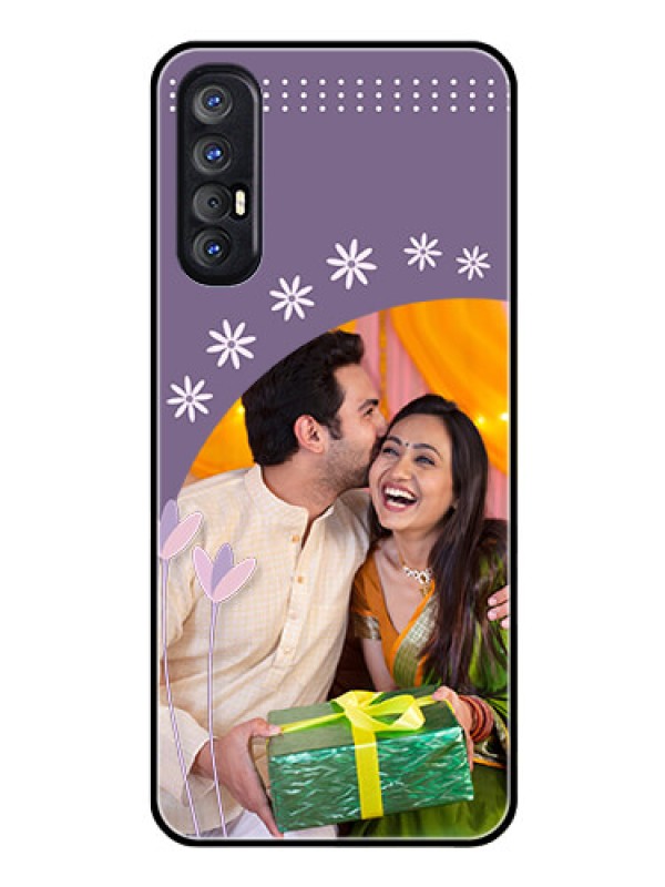 Custom Reno 3 Pro Custom Glass Mobile Case  - Lavender flowers design 