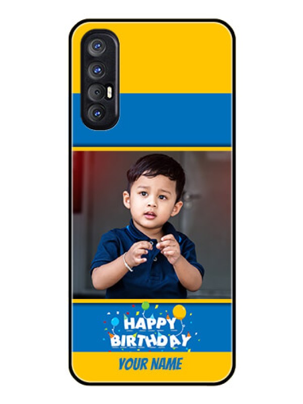 Custom Reno 3 Pro Custom Glass Mobile Case  - Birthday Wishes Design