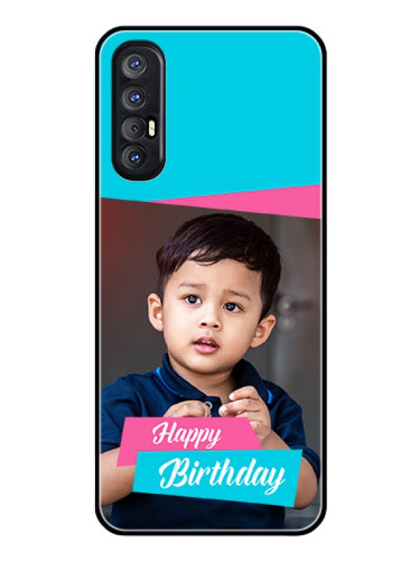 Custom Reno 3 Pro Personalized Glass Phone Case  - Image Holder with 2 Color Design