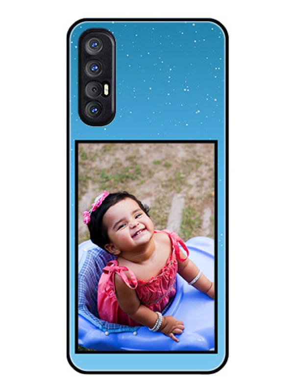 Custom Reno 3 Pro Custom Glass Mobile Case  - Wave Pattern Colorful Design