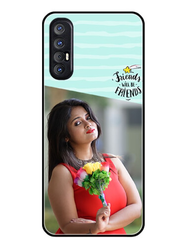 Custom Reno 3 Pro Custom Glass Phone Case  - Friends Picture Icon Design