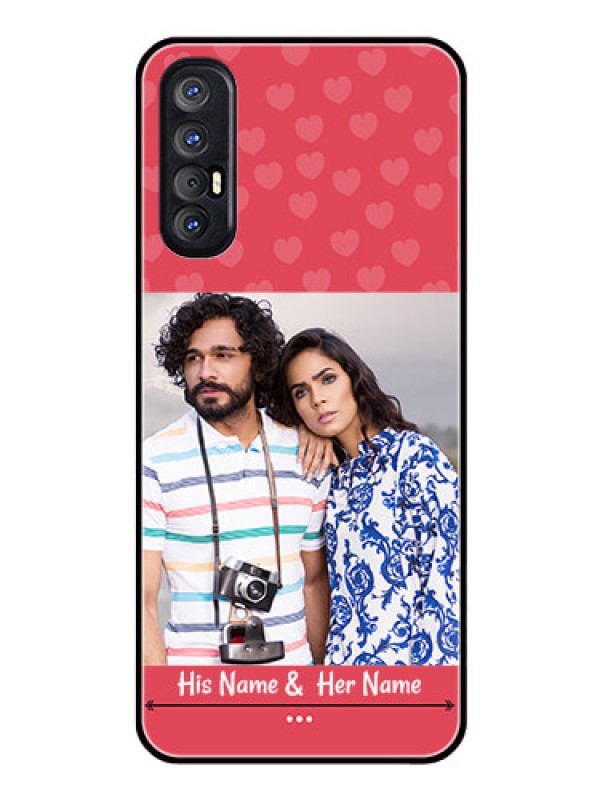 Custom Reno 3 Pro Photo Printing on Glass Case  - Simple Love Design