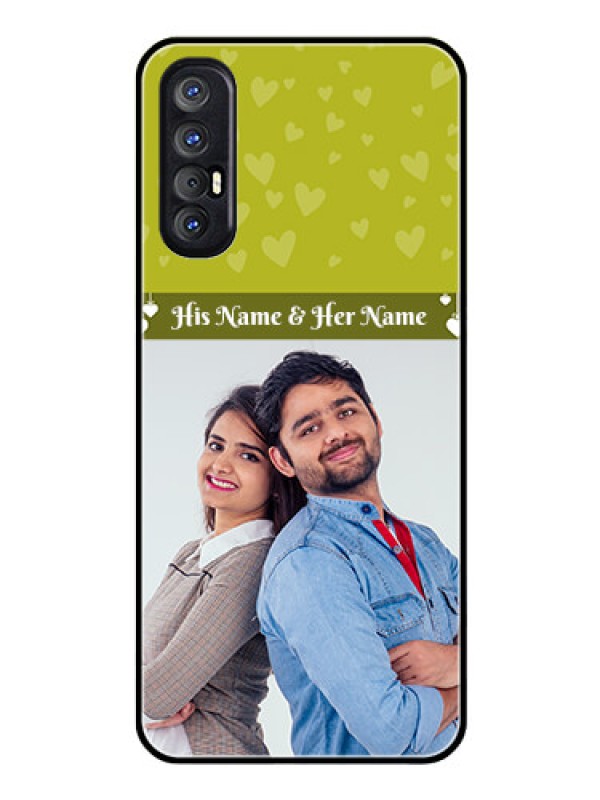 Custom Reno 3 Pro Custom Glass Phone Case  - You & Me Heart Design