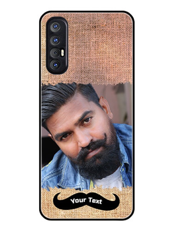 Custom Reno 3 Pro Personalized Glass Phone Case  - with Texture Design
