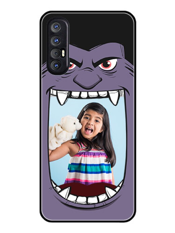 Custom Reno 3 Pro Custom Glass Phone Case  - Angry Monster Design