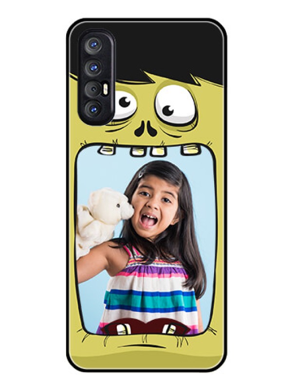 Custom Reno 3 Pro Personalized Glass Phone Case  - Cartoon monster back case Design