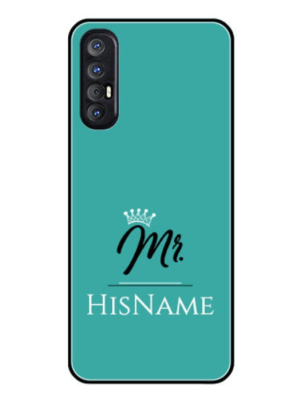 Custom Reno 3 Pro Custom Glass Phone Case Mr with Name