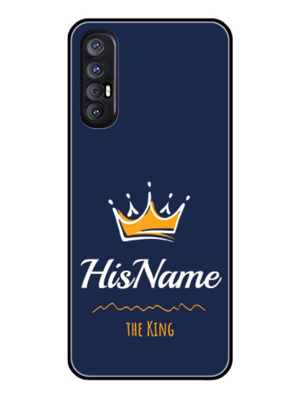 Custom Reno 3 Pro Glass Phone Case King with Name