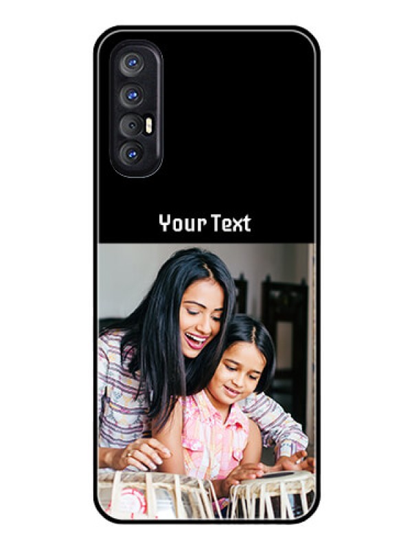 Custom Reno 3 Pro Photo with Name on Glass Phone Case