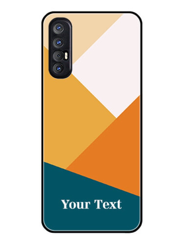 Custom Oppo Reno 3 Pro Personalized Glass Phone Case - Stacked Multi-colour Design