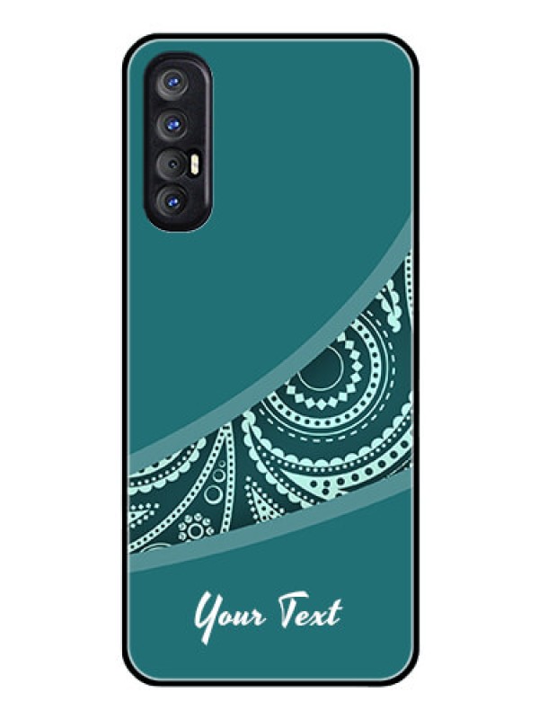 Custom Oppo Reno 3 Pro Photo Printing on Glass Case - semi visible floral Design