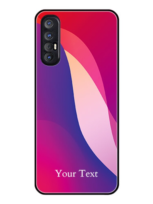 Custom Oppo Reno 3 Pro Personalized Glass Phone Case - Digital abstract Overlap Design