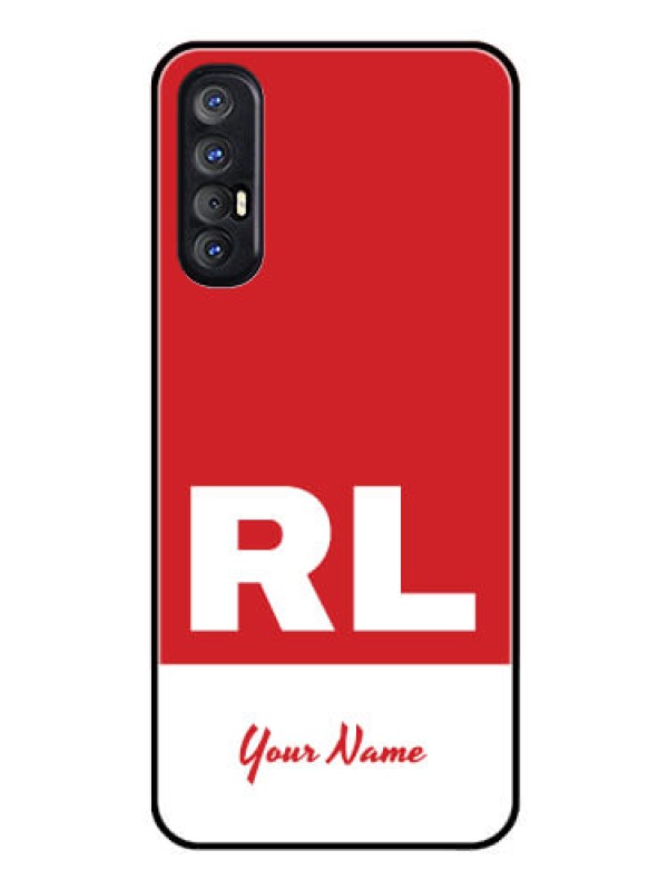 Custom Oppo Reno 3 Pro Personalized Glass Phone Case - dual tone custom text Design