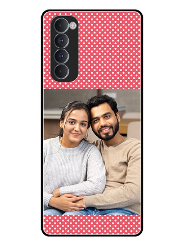 Custom Oppo Reno 4 Pro Custom Glass Phone Case  - White Dotted Design