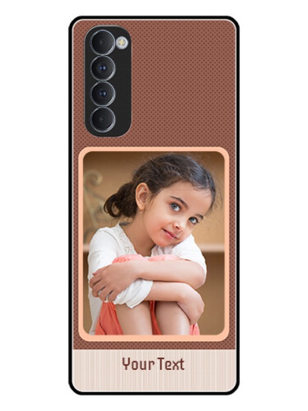 Custom Oppo Reno 4 Pro Custom Glass Phone Case  - Simple Pic Upload Design