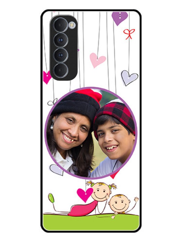 Custom Oppo Reno 4 Pro Photo Printing on Glass Case  - Cute Kids Phone Case Design