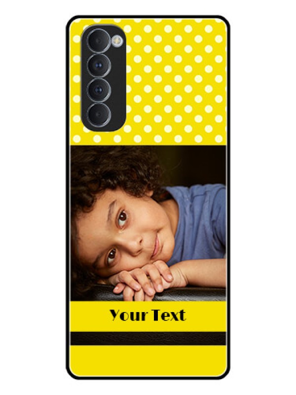 Custom Oppo Reno 4 Pro Custom Glass Phone Case  - Bright Yellow Case Design
