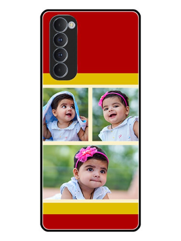 Custom Oppo Reno 4 Pro Custom Glass Mobile Case  - Multiple Pic Upload Design