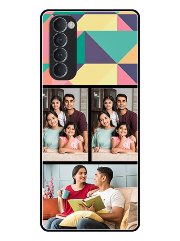 Custom Oppo Reno 4 Pro Custom Glass Phone Case  - Bulk Pic Upload Design