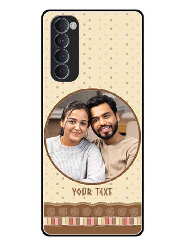 Custom Oppo Reno 4 Pro Custom Glass Mobile Case  - Brown Dotted Mobile Case Design