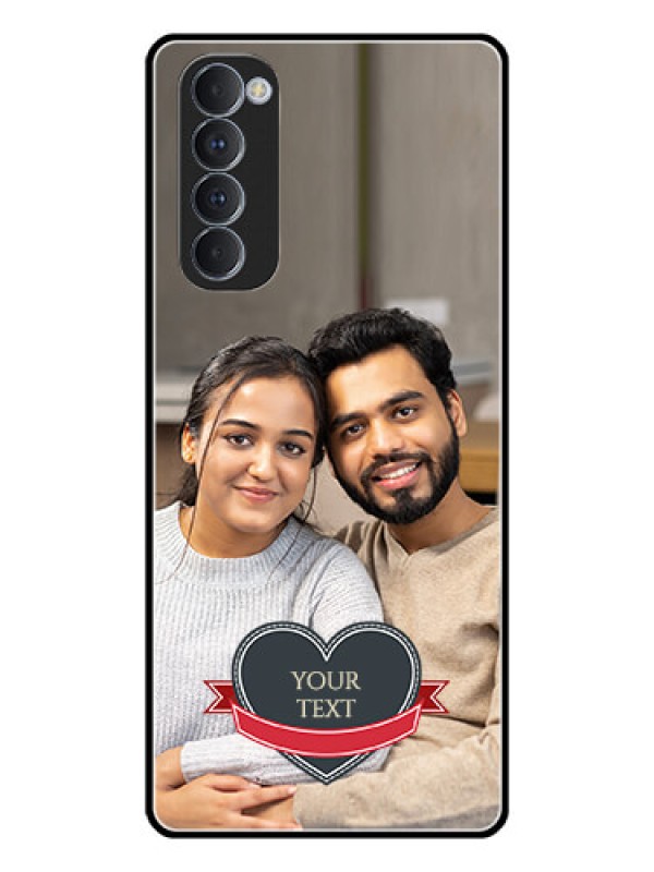 Custom Oppo Reno 4 Pro Custom Glass Phone Case  - Just Married Couple Design