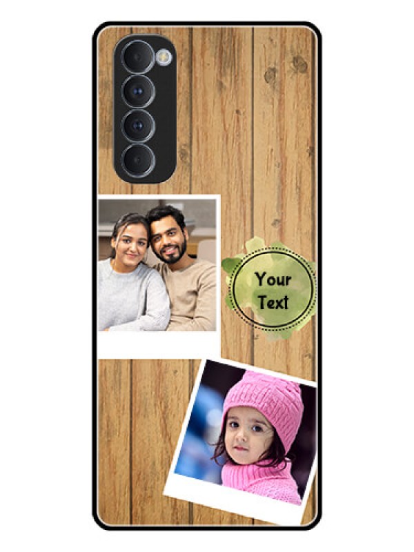 Custom Oppo Reno 4 Pro Custom Glass Phone Case  - Wooden Texture Design