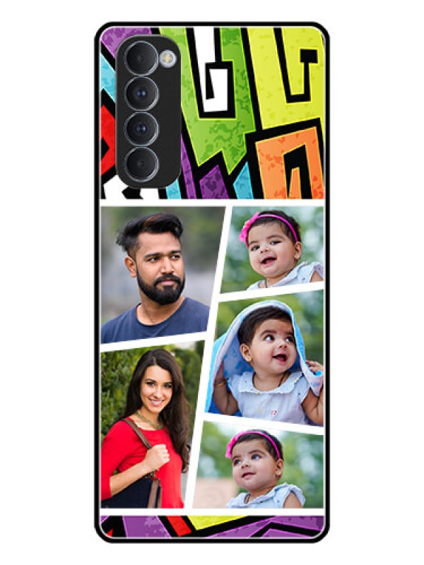 Custom Oppo Reno 4 Pro Custom Glass Phone Case  - Graffiti pattern Design