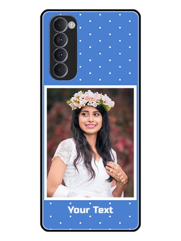 Custom Oppo Reno 4 Pro Photo Printing on Glass Case  - Polka dots design