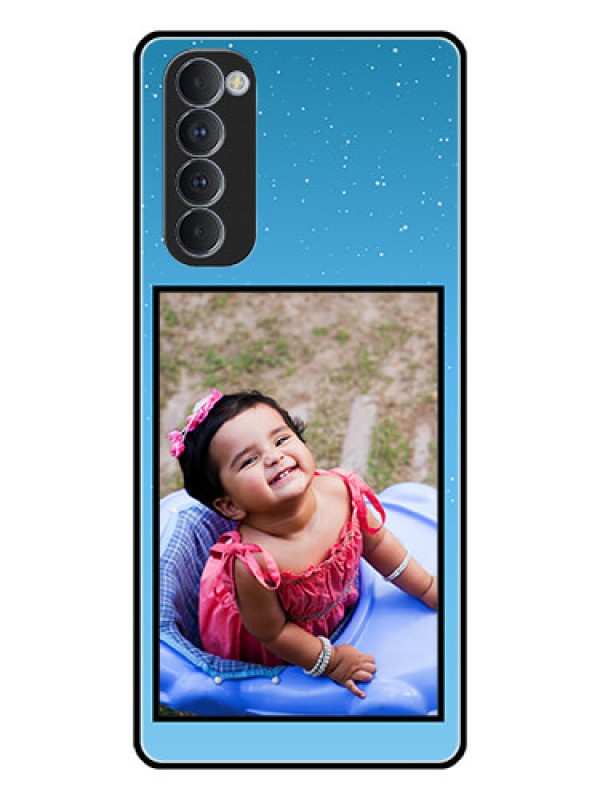 Custom Oppo Reno 4 Pro Custom Glass Mobile Case  - Wave Pattern Colorful Design