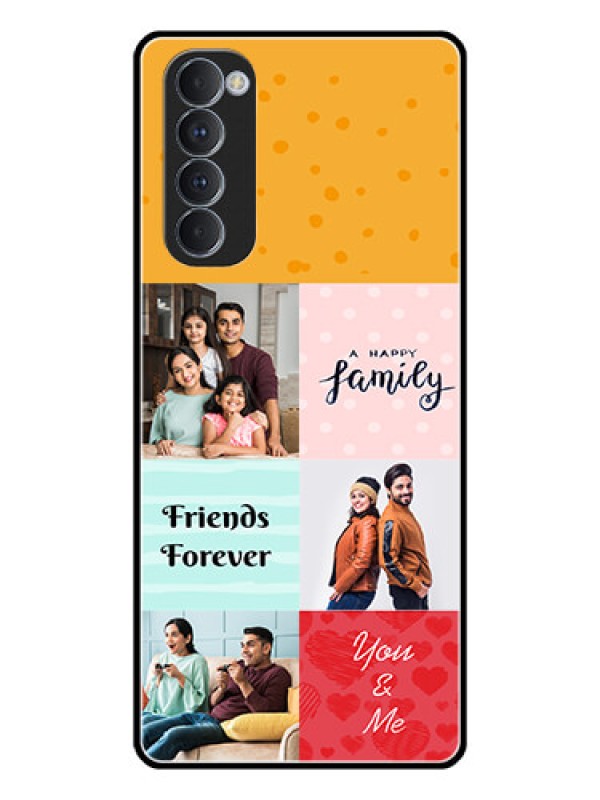 Custom Oppo Reno 4 Pro Personalized Glass Phone Case  - Images with Quotes Design