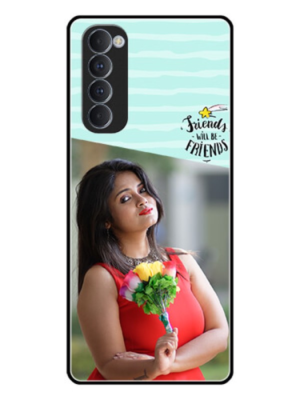 Custom Oppo Reno 4 Pro Custom Glass Phone Case  - Friends Picture Icon Design