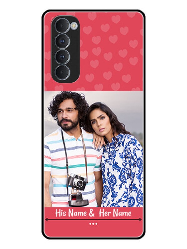 Custom Oppo Reno 4 Pro Photo Printing on Glass Case  - Simple Love Design