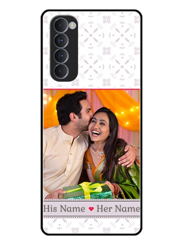 Custom Oppo Reno 4 Pro Custom Glass Mobile Case  - with Photo and Ethnic Design