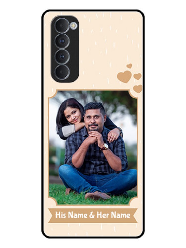 Custom Oppo Reno 4 Pro Custom Glass Phone Case  - with confetti love design 