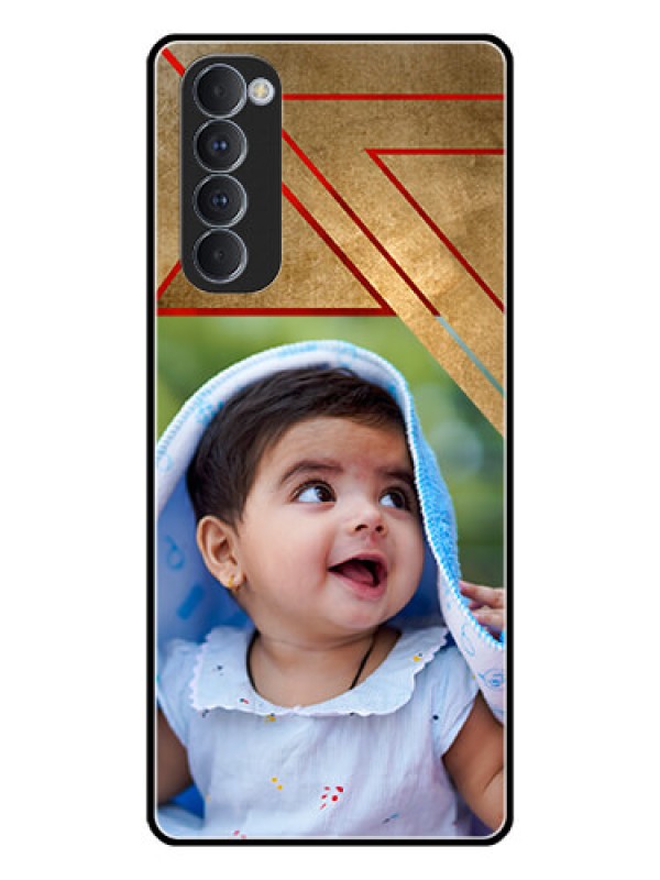 Custom Oppo Reno 4 Pro Personalized Glass Phone Case  - Gradient Abstract Texture Design