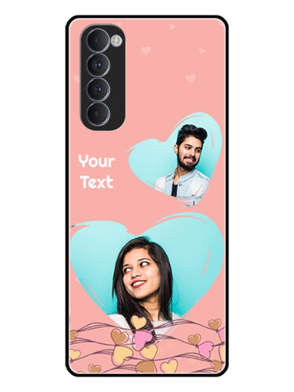 Custom Oppo Reno 4 Pro Custom Glass Mobile Case  - Love Doodle Design