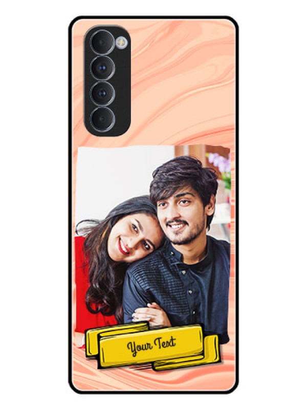 Custom Oppo Reno 4 Pro Personalized Glass Phone Case  - Marble Texture Design