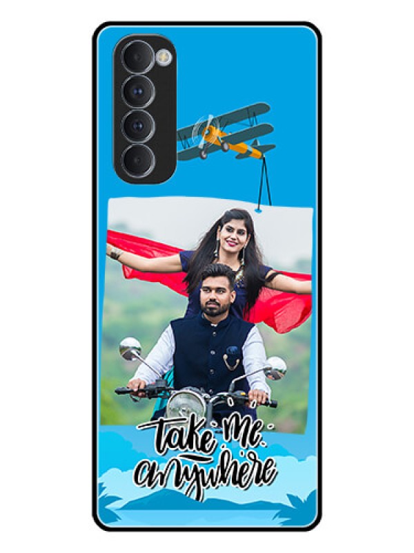 Custom Oppo Reno 4 Pro Custom Glass Mobile Case  - Traveller Design 