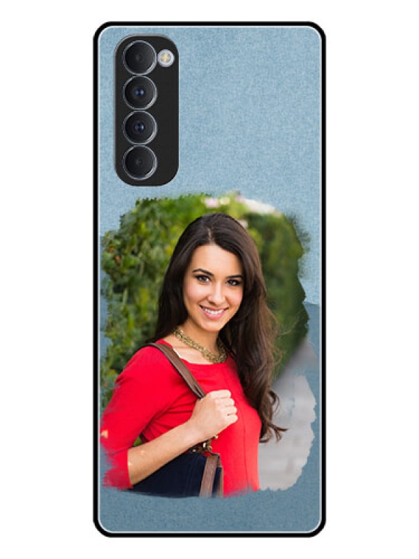 Custom Oppo Reno 4 Pro Custom Glass Mobile Case  - Grunge Line Art Design