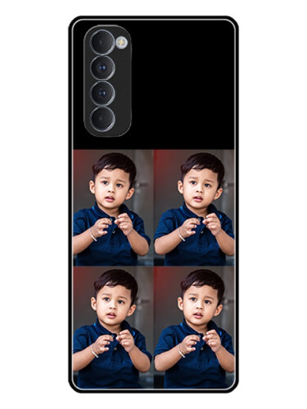 Custom Oppo Reno 4 Pro 4 Image Holder on Glass Mobile Cover