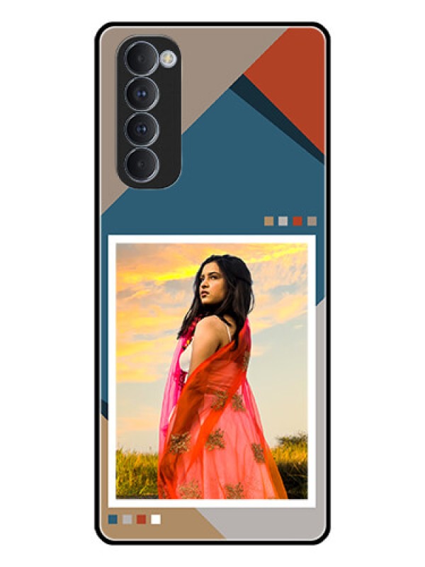 Custom Oppo Reno 4 Pro Personalized Glass Phone Case - Retro color pallet Design