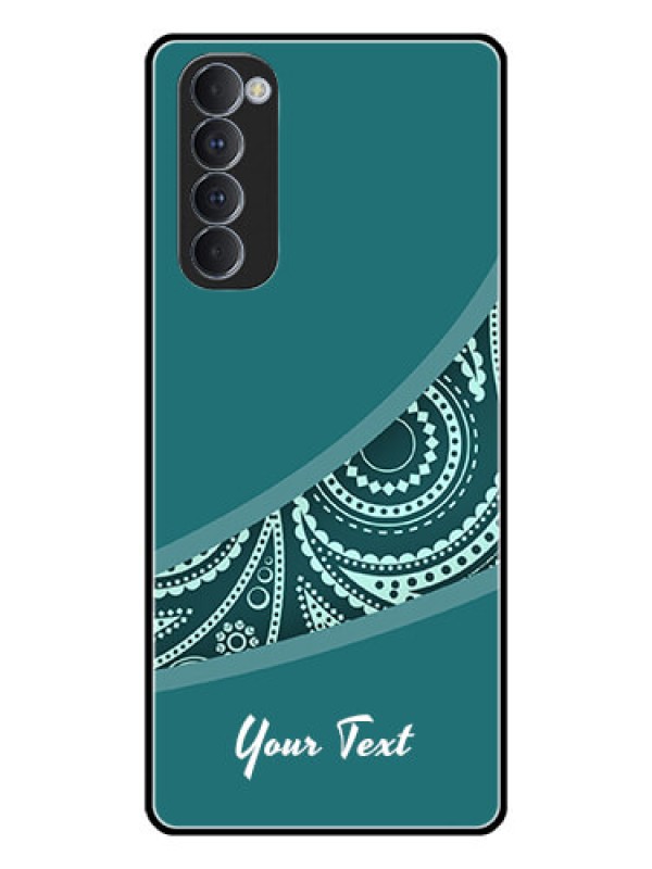 Custom Oppo Reno 4 Pro Photo Printing on Glass Case - semi visible floral Design