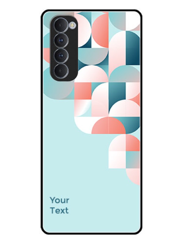 Custom Oppo Reno 4 Pro Custom Glass Phone Case - Stylish Semi-circle Pattern Design