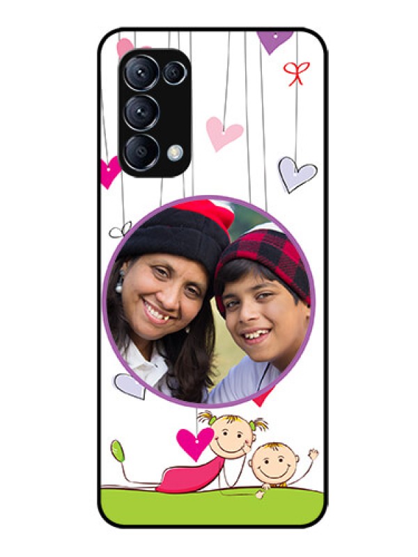 Custom Reno 5 Pro 5G Photo Printing on Glass Case  - Cute Kids Phone Case Design