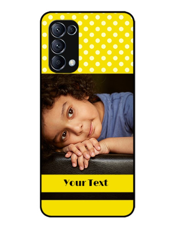 Custom Reno 5 Pro 5G Custom Glass Phone Case  - Bright Yellow Case Design