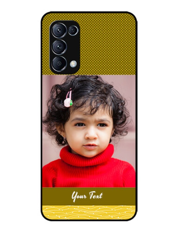 Custom Reno 5 Pro 5G Custom Glass Phone Case  - Simple Green Color Design